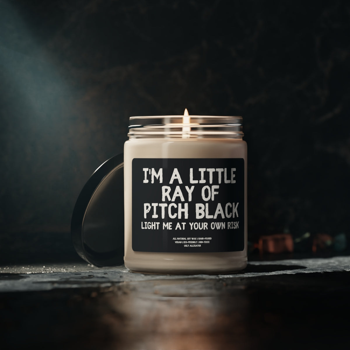 I'm A Little Ray of Pitch Black Soy Candle, 9oz